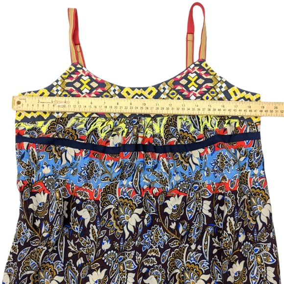 Anthropologie One September Cosima Embroidered Bodice Midi Dress M Boho Print - Picture 9 of 13